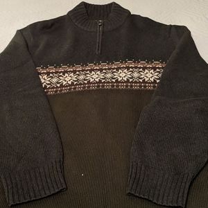 Used Dark-Green Men's Eddie Bauer zip up sweater